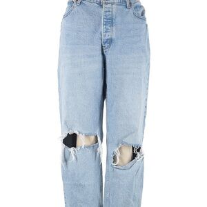 Women's Light Blue Distressed Jeans